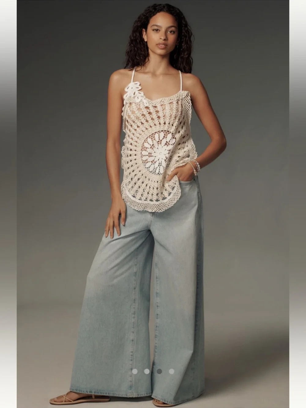 Anthropologie NWT Boho Pieced Crochet
Sweater Tank size S. - Picture 5 of 15